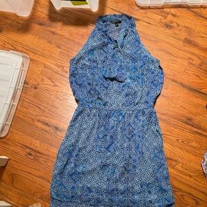Banana Republic Blue Patterned Mini Dress